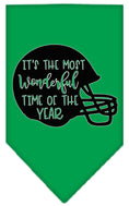 Load image into Gallery viewer, Pet and Dog Bandana, "Most Wonderful Time Of The Year (Football)"
