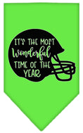 Load image into Gallery viewer, Pet and Dog Bandana, "Most Wonderful Time Of The Year (Football)"

