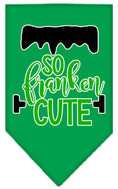 Load image into Gallery viewer, Halloween Pet and Dog Bandana Screen Printed, "So Franken Cute"
