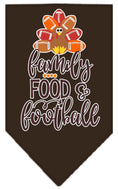 Load image into Gallery viewer, Pet and Dog Bandana Screen Printed, "Family, Food, & Football"
