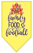 Load image into Gallery viewer, Pet and Dog Bandana Screen Printed, "Family, Food, & Football"
