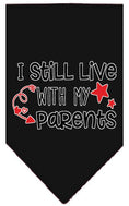 Load image into Gallery viewer, Pet and Dog Bandana Screen Printed, "I Still Live With My Parents"
