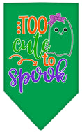 Load image into Gallery viewer, Halloween Pet and Dog Bandana, "Too Cute To Spook - Girly Ghost"
