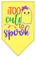 Load image into Gallery viewer, Halloween Pet and Dog Bandana, "Too Cute To Spook - Girly Ghost"
