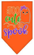 Load image into Gallery viewer, Halloween Pet and Dog Bandana, "Too Cute To Spook - Girly Ghost"
