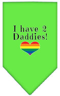Load image into Gallery viewer, Pet and Dog Bandana Screen Printed, "I Have 2 Daddies"
