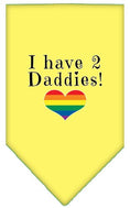 Load image into Gallery viewer, Pet and Dog Bandana Screen Printed, "I Have 2 Daddies"
