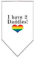 Load image into Gallery viewer, Pet and Dog Bandana Screen Printed, "I Have 2 Daddies"
