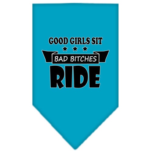 Pet and Dog Bandana Screen Printed, "Bitches Ride"