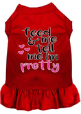 Load image into Gallery viewer, Pet Dog and Cat Dress Screen Printed, "Feed Me & Tell Me I'm Pretty"
