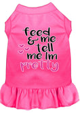Load image into Gallery viewer, Pet Dog and Cat Dress Screen Printed, "Feed Me & Tell Me I'm Pretty"
