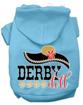 Load image into Gallery viewer, Pet, Dog & Cat Hoodie Screen Printed, "Derby Doll"
