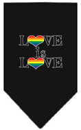 Load image into Gallery viewer, Pet and Dog Bandana Screen Printed, "Love Is Love"
