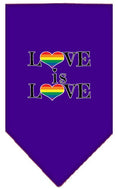 Load image into Gallery viewer, Pet and Dog Bandana Screen Printed, "Love Is Love"
