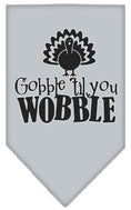 Load image into Gallery viewer, Pet and Dog Bandana Screen Printed, "Gobble Til You Wobble"
