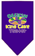 Load image into Gallery viewer, Pet and Dog Bandana Screen Printed, "King Cake Tester"
