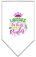 Load image into Gallery viewer, Pet and Dog Bandana Screen Printed, "Laissez Les Bons Temps Rouler"
