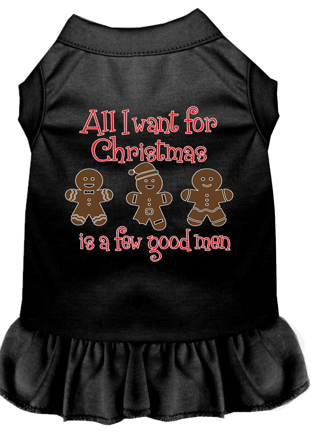 Christmas Pet Dress, "All I Want For Christmas Is A Few Good Men"
