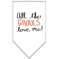 Load image into Gallery viewer, Halloween Pet and Dog Bandana Screen Printed, "All The Ghouls Love Me"
