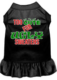 Load image into Gallery viewer, Christmas Pet Dress "Too Cute For Ugly Sweaters"
