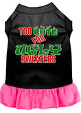 Load image into Gallery viewer, Christmas Pet Dress "Too Cute For Ugly Sweaters"

