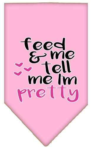 Pet and Dog Bandana Screen Printed, "Feed Me & Tell Me I'm Pretty"