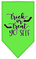 Load image into Gallery viewer, Halloween Pet and Dog Bandana Screen Printed, "Trick Or Treat Yo' Self"
