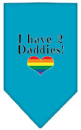 Load image into Gallery viewer, Pet and Dog Bandana Screen Printed, "I Have 2 Daddies"

