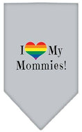 Load image into Gallery viewer, Pet and Dog Bandana Screen Printed, "I Heart My Mommies"
