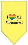Load image into Gallery viewer, Pet and Dog Bandana Screen Printed, "I Heart My Mommies"
