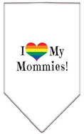 Load image into Gallery viewer, Pet and Dog Bandana Screen Printed, "I Heart My Mommies"
