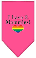 Load image into Gallery viewer, Pet and Dog Bandana Screen Printed, "I Have 2 Mommies"

