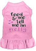 Load image into Gallery viewer, Pet Dog and Cat Dress Screen Printed, "Feed Me & Tell Me I'm Pretty"
