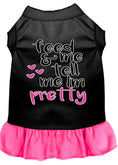 Load image into Gallery viewer, Pet Dog and Cat Dress Screen Printed, "Feed Me & Tell Me I'm Pretty"
