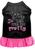 Load image into Gallery viewer, Pet Dog and Cat Dress Screen Printed, "Feed Me & Tell Me I'm Pretty"
