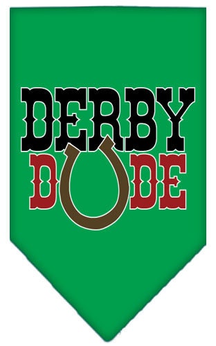 Pet and Dog Bandana Screen Printed, "Derby Dude"