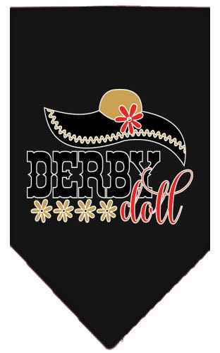 Pet and Dog Bandana Screen Printed, "Derby Doll"