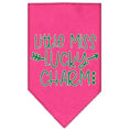 Load image into Gallery viewer, Pet and Dog Bandana Screen Printed, "Little Miss Lucky Charm"
