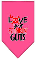 Load image into Gallery viewer, Pet and Dog Bandana Screen Printed, "Love Your Stinkin Guts"

