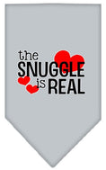 Load image into Gallery viewer, Pet and Dog Bandana Screen Printed, "The Snuggle Is Real"
