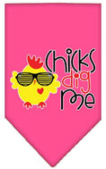 Load image into Gallery viewer, Pet and Dog Bandana Screen Printed, "Chicks Dig Me"

