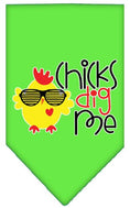 Load image into Gallery viewer, Pet and Dog Bandana Screen Printed, "Chicks Dig Me"
