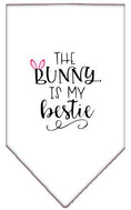Load image into Gallery viewer, Pet and Dog Bandana Screen Printed, "The Bunny Is My Bestie"
