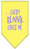 Load image into Gallery viewer, Pet and Dog Bandana Screen Printed, "Every Bunny Loves Me"
