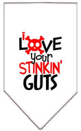 Load image into Gallery viewer, Pet and Dog Bandana Screen Printed, "Love Your Stinkin Guts"
