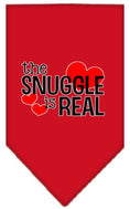 Load image into Gallery viewer, Pet and Dog Bandana Screen Printed, "The Snuggle Is Real"

