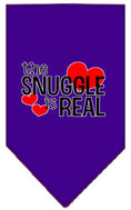 Load image into Gallery viewer, Pet and Dog Bandana Screen Printed, "The Snuggle Is Real"
