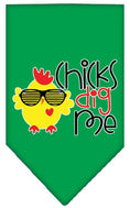 Load image into Gallery viewer, Pet and Dog Bandana Screen Printed, "Chicks Dig Me"
