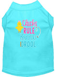 Load image into Gallery viewer, Pet Dog & Cat Shirt Screen Printed, "Chicks Rule, Bunnies Drool"
