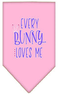 Load image into Gallery viewer, Pet and Dog Bandana Screen Printed, "Every Bunny Loves Me"

